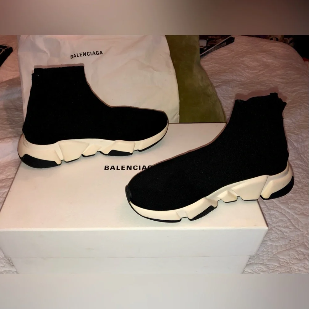 Black Balenciaga Sock Sneakers, women’s size-6 - Picture 2 of 4